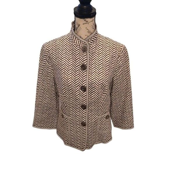 Peck & Peck 100% linen business officey blazer size 6 - Picture 1 of 9